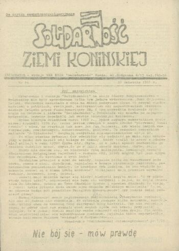 Informator MKZ NSZZ "Solidarność" Konin