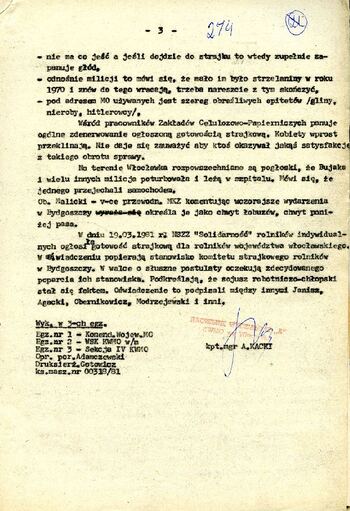 Meldunek o sytuacji społeczno – politycznej w województwie z dnia 06.12.1981 r. #2