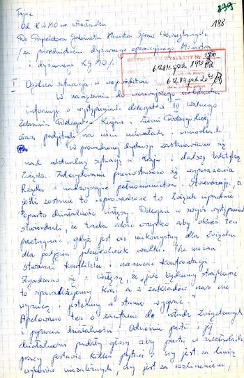 Meldunek o sytuacji społeczno – politycznej w województwie z dnia 06.12.1981 r. #7