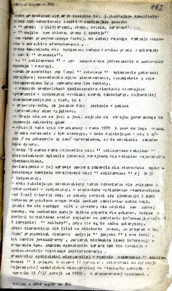Meldunek o sytuacji społeczno – politycznej w województwie z dnia 20.03.1981 r. #1