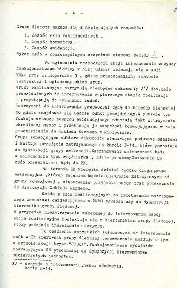 Plan internowania i przeprowadzania rozmów zastraszających w ramach akcji „Jodła” 1981 r. #3