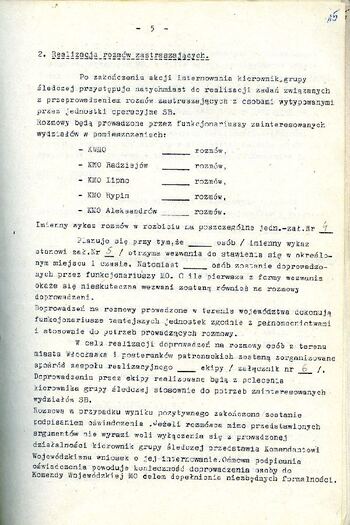 Plan internowania i przeprowadzania rozmów zastraszających w ramach akcji „Jodła” 1981 r. #4