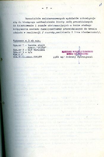 Plan internowania i przeprowadzania rozmów zastraszających w ramach akcji „Jodła” 1981 r. #6