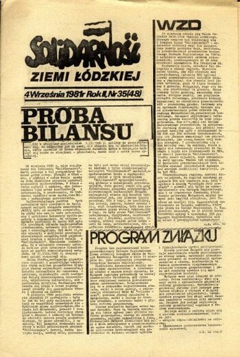 ''Solidarność Ziemi Łódzkiej'' nr z dn. 04.09.1981 r