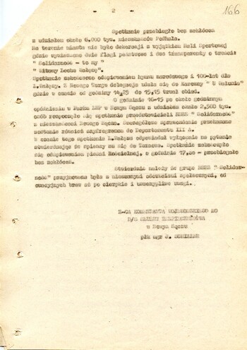 Meldunek dotyczący sytuacji społeczno – politycznej w województwie nowosądeckim z dnia 19.10.1980 - IPN Kr 038/12 t.1 (KWMO Nowy Sącz 41/IV)