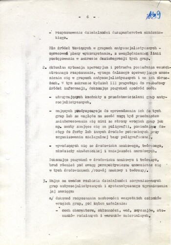 Plan pracy operacyjne Wydziału III KWMO w Krakowie na rok 1980 - IPN Kr 056/97 (KWMO Kraków 145/K)