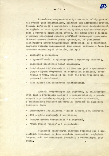 Analiza zagrożeń i stanu bezpieczeństwa województwa krakowskiego w 1980 r. - IPN Kr 056/97 (KWMO Kraków 145/K)
