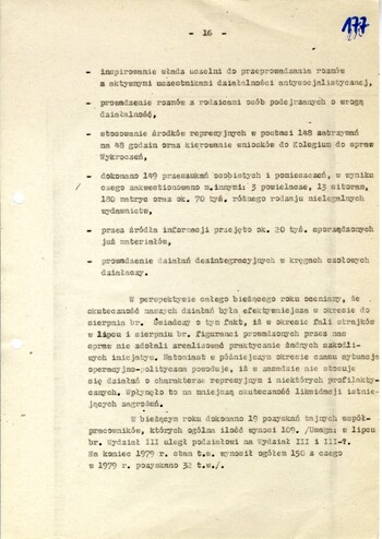 Analiza zagrożeń i stanu bezpieczeństwa województwa krakowskiego w 1980 r. - IPN Kr 056/97 (KWMO Kraków 145/K)