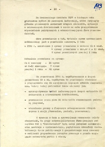 Analiza zagrożeń i stanu bezpieczeństwa województwa krakowskiego w 1980 r. - IPN Kr 056/97 (KWMO Kraków 145/K)