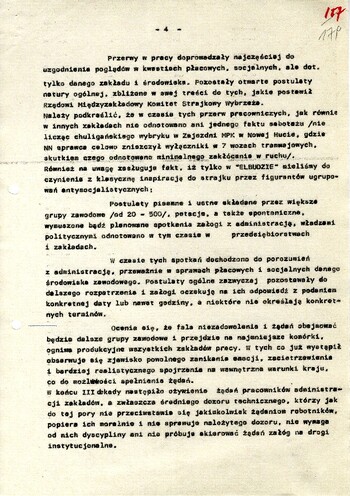 Informacja dotycząca sytuacji operacyjno – politycznej w miesiącu sierpniu 1980 r. w obiektach ochranianych operacyjnie przez Wydział III-A KWMO w Krakowie – IPN Kr 066/40 t.1 (KWMO Kraków 145/K)