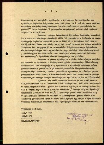 Lato `80 - meldunki od 18.08.1980 do 09.09.1980