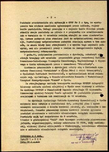 Lato `80 - meldunki od 18.08.1980 do 09.09.1980