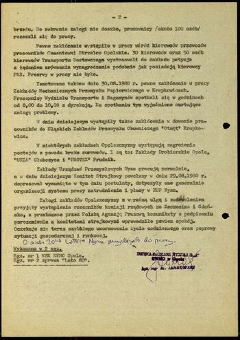 Lato `80 - meldunki od 18.08.1980 do 09.09.1980