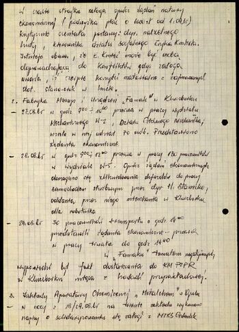 Lato `80 - meldunki od 18.08.1980 do 09.09.1980