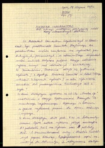 Lato `80 - meldunki od 18.08.1980 do 09.09.1980