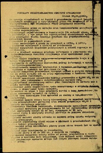 Lato `80 - meldunki od 18.08.1980 do 09.09.1980