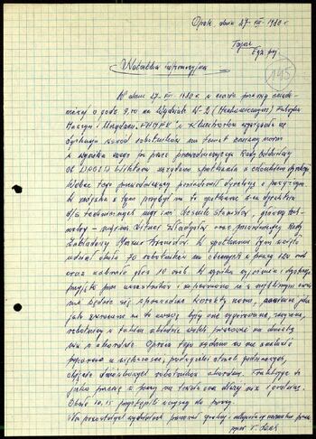 Lato `80 - meldunki od 18.08.1980 do 09.09.1980