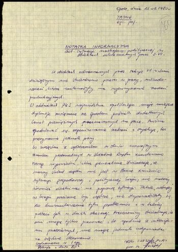 Lato `80 - meldunki od 18.08.1980 do 09.09.1980