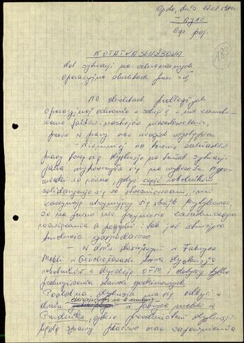 Lato `80 - meldunki od 18.08.1980 do 09.09.1980