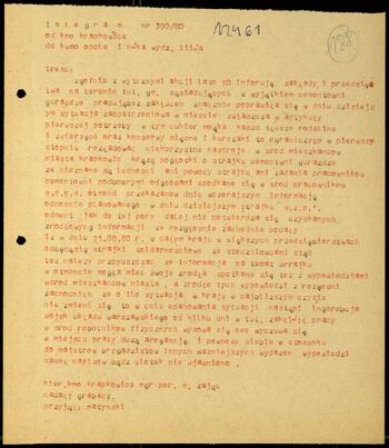 Lato `80 - meldunki od 18.08.1980 do 09.09.1980