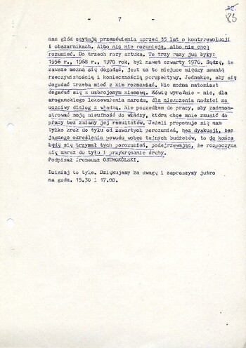 1981 styczeń 21, Radom – Stenogram z komunikatu NSZZ „Solidarność” Ziemia Radomska nadanego w dniu 21.01.1981 r. #6