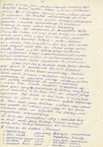 1983 styczeń 27, Radom – Analiza materiałów sprawy obiektowej krypt. „Pilica” na MKZ NSZZ „Solidarność” w Białobrzegach. #1
