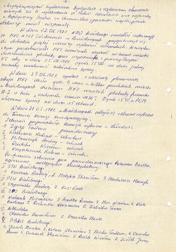 1983 styczeń 27, Radom – Analiza materiałów sprawy obiektowej krypt. „Pilica” na MKZ NSZZ „Solidarność” w Białobrzegach. #5