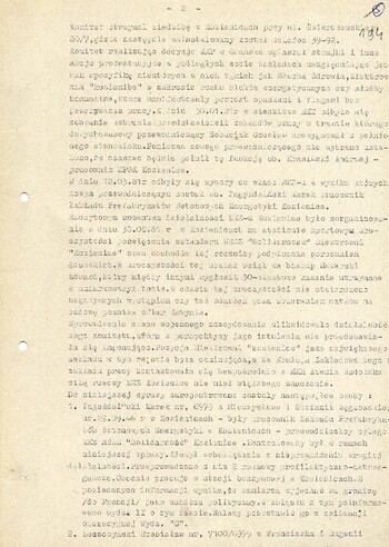 1983 luty 16, Radom – Analiza sprawy obiektowej krypt. „Centrum” na MKZ NSZZ „Solidarność” w Kozienicach. #1