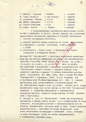 [1980], Radom – Ocena sytuacji operacyjno-politycznej oraz plan pracy w sprawie obiektowej krypt. „Odnowa” założonej na MKZ NSZZ „Solidarność” w Szydłowcu. #2