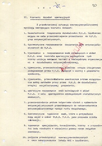 [1980], Radom – Ocena sytuacji operacyjno-politycznej oraz plan pracy w sprawie obiektowej krypt. „Odnowa” założonej na MKZ NSZZ „Solidarność” w Szydłowcu. #3