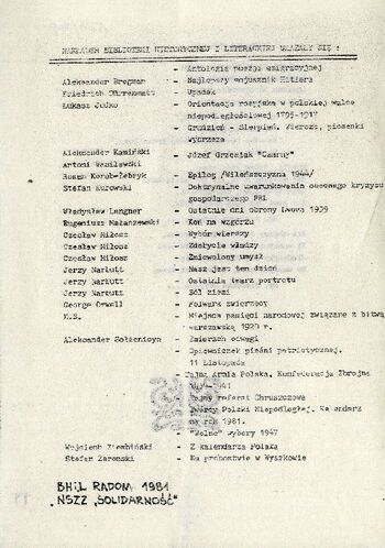 1981, Radom – Śpiewniczek pieśni patriotycznych, BHiL NSZZ „Solidarność”, Radom 1981. #6