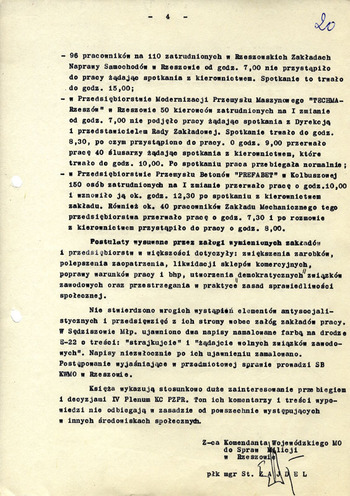 KWMO w Rzeszowie. Informacje dzienne i szyfrogramy do MSW od 18.08. 1980 do 31.12.1980 r.