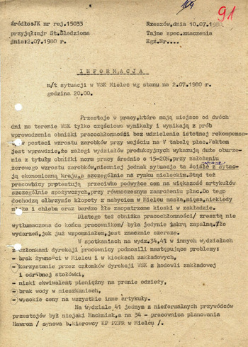 WUSW w Rzeszowie. Akta operacyjne w sprawie przeciwko Irenie Przygodzie