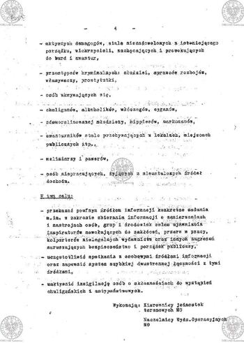 Plan Działania "Zespołu d/s zabezpieczenia ładu i porządku publicznego powołanego zarządzeniem Komendanta Wojewódzkiego MO w Katowicach Nr 035/80 z dnia 17.08.1980 r. w sprawie operacji 'LATO-80'" #24