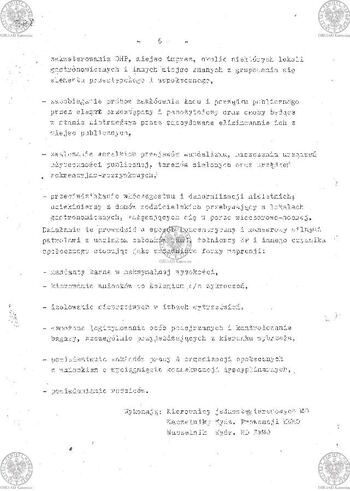Plan Działania "Zespołu d/s zabezpieczenia ładu i porządku publicznego powołanego zarządzeniem Komendanta Wojewódzkiego MO w Katowicach Nr 035/80 z dnia 17.08.1980 r. w sprawie operacji 'LATO-80'" #26