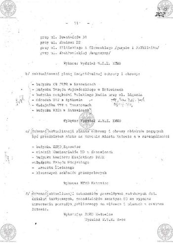 Plan Działania "Zespołu d/s zabezpieczenia ładu i porządku publicznego powołanego zarządzeniem Komendanta Wojewódzkiego MO w Katowicach Nr 035/80 z dnia 17.08.1980 r. w sprawie operacji 'LATO-80'" #31