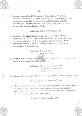 Plan Działania "Zespołu d/s zabezpieczenia ładu i porządku publicznego powołanego zarządzeniem Komendanta Wojewódzkiego MO w Katowicach Nr 035/80 z dnia 17.08.1980 r. w sprawie operacji 'LATO-80'" #32