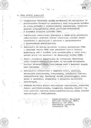 Plan Działania "Zespołu d/s zabezpieczenia ładu i porządku publicznego powołanego zarządzeniem Komendanta Wojewódzkiego MO w Katowicach Nr 035/80 z dnia 17.08.1980 r. w sprawie operacji 'LATO-80'" #49