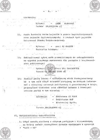 Plan działań i przedsięwzięć KGMO – Będzin w ramach operacji „LATO-80” #28