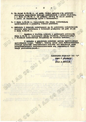 Meldunek operacyjny z dnia 4 sierpnia 1981 r. w sprawie posiedzenia Prezydium Zarządu Regionu Środkowo-Wschodniego NSZZ „S” (3 sierpnia 1981 r.) #2