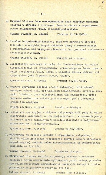 Plan przedsięwzięć operacyjnych kryptonim „Dom” dotyczącej zorganizowania strajku w Fabryce Domów w Grudziądzu w dniu 27.08.1980 r. #2