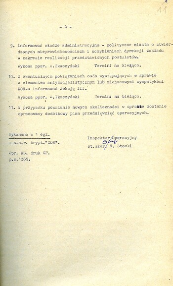 Plan przedsięwzięć operacyjnych kryptonim „Dom” dotyczącej zorganizowania strajku w Fabryce Domów w Grudziądzu w dniu 27.08.1980 r. #3