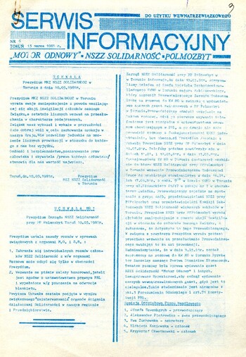 „Motor Odnowy” Serwis Informacyjny NSZZ ‘Solidarność” POLMOZBYT