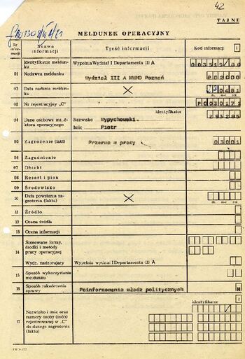 Dokumenty SB dotyczące strajku w dniu 29.08.1980 w Wielkopolskiej Fabryce Maszyn Elektrycznych - Wiefamel #1
