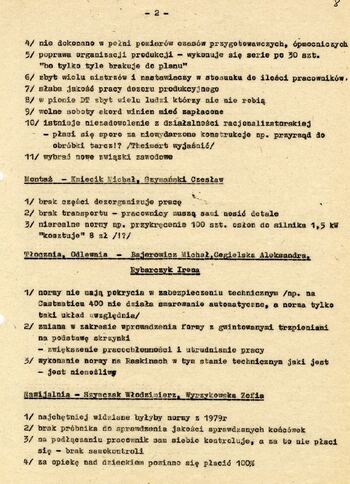 Dokumenty SB dotyczące strajku w dniu 29.08.1980 w Wielkopolskiej Fabryce Maszyn Elektrycznych - Wiefamel #4