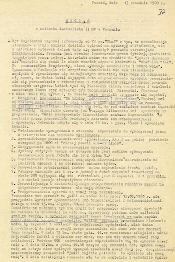 Dokumenty SB dotyczące strajku w dniu 29.08.1980 w Wielkopolskiej Fabryce Maszyn Elektrycznych - Wiefamel #6