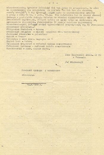Dokumenty SB dotyczące strajku w dniu 29.08.1980 w Wielkopolskiej Fabryce Maszyn Elektrycznych - Wiefamel #7