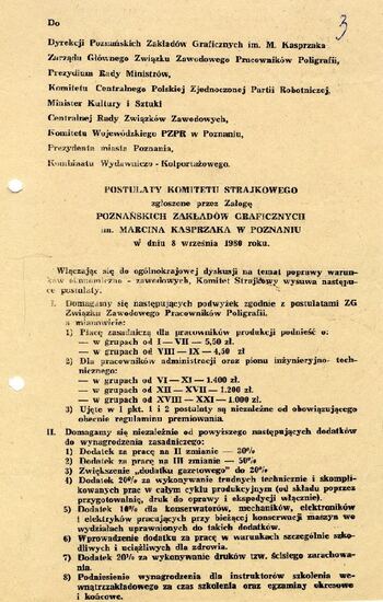 Dokumenty dotyczące strajku w Poznańskich Zakładach Graficznych w dn. 8.09.1980 r. #2