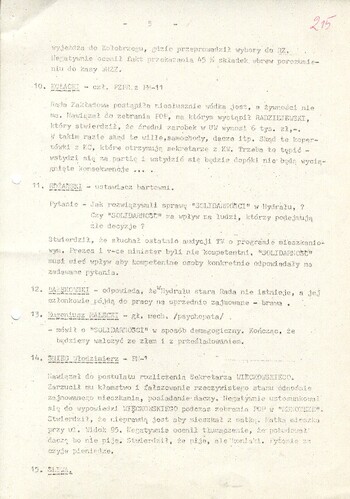 Relacja z zebrania NSZZ ''Solidarność'' WSK ''PZL-Kalisz'' w dn. 07.11.1980